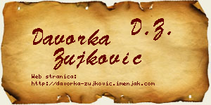 Davorka Žujković vizit kartica